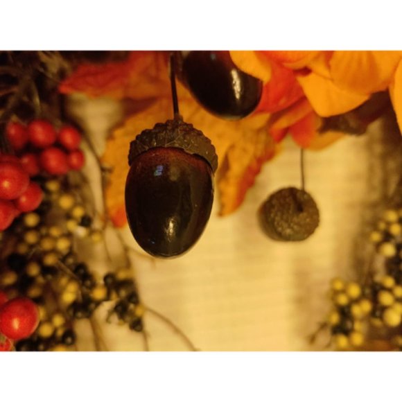 26 Inch Mini Pumpkins Berries Fall Wreaths for Front Door Dacoration - Picture 4 of 10